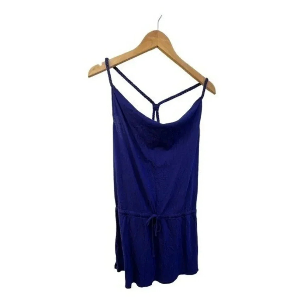 Converse One Star Tank Dress Size‎ Medium Braid Strap Drawstring Waist Purple​​​